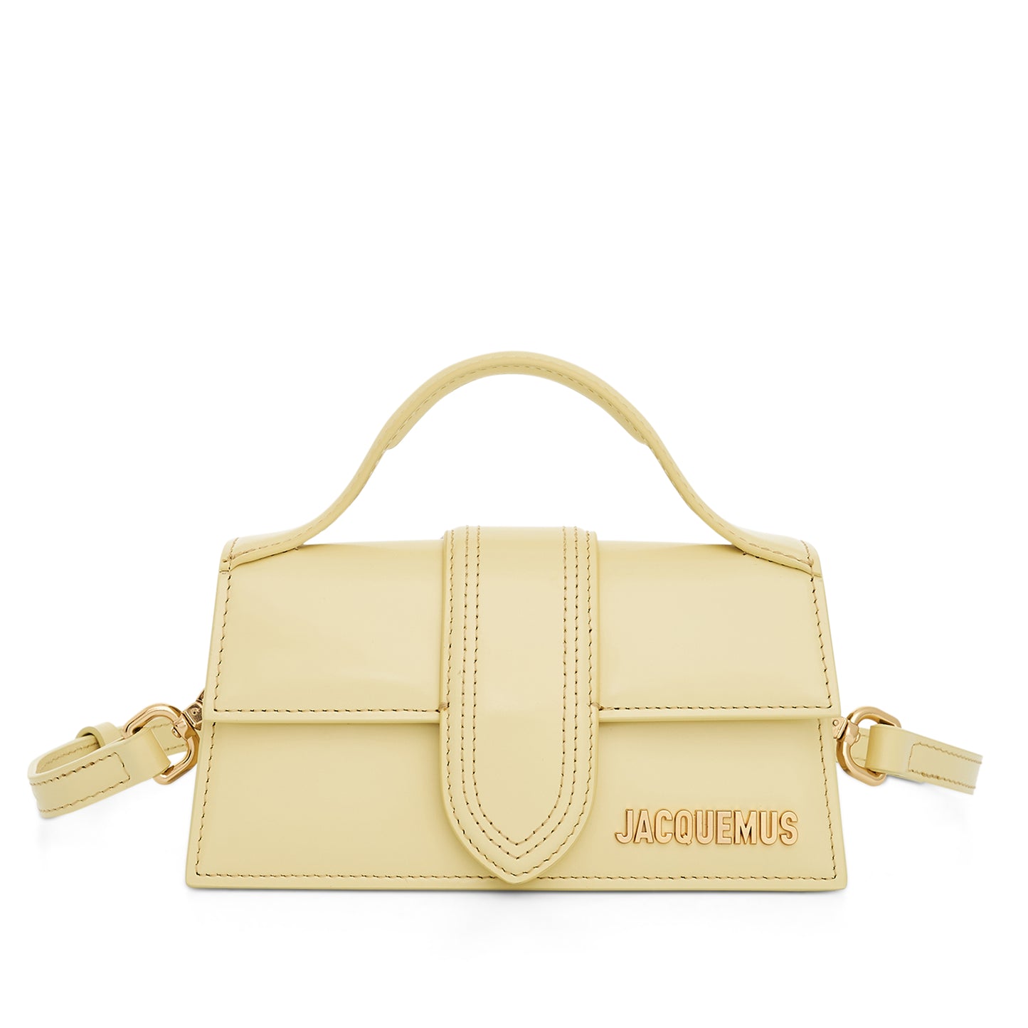 Le Bambino Leather Bag in Pale Yellow