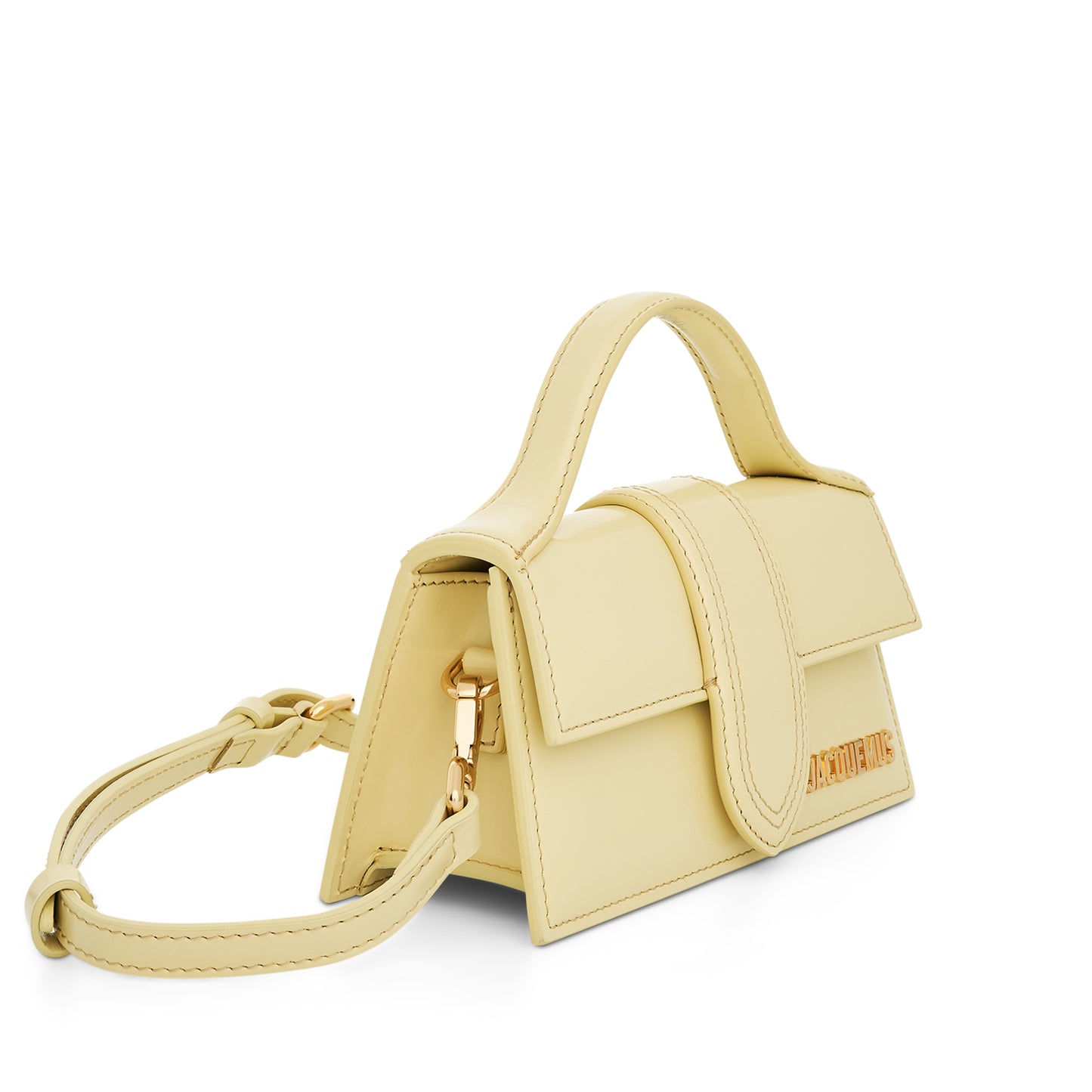 Le Bambino Leather Bag in Pale Yellow