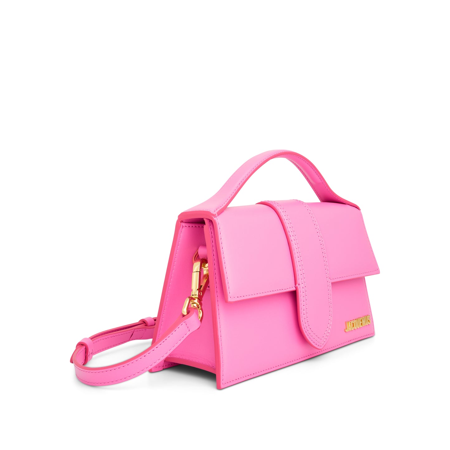 Le Grand Bambino Leather Bag in Neon Pink