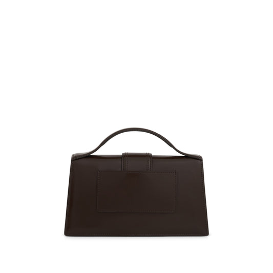 Le Grand Bambino Patent Leather Bag in Midnight Brown