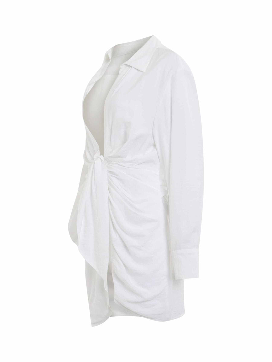 Bahia Sash Dress in White