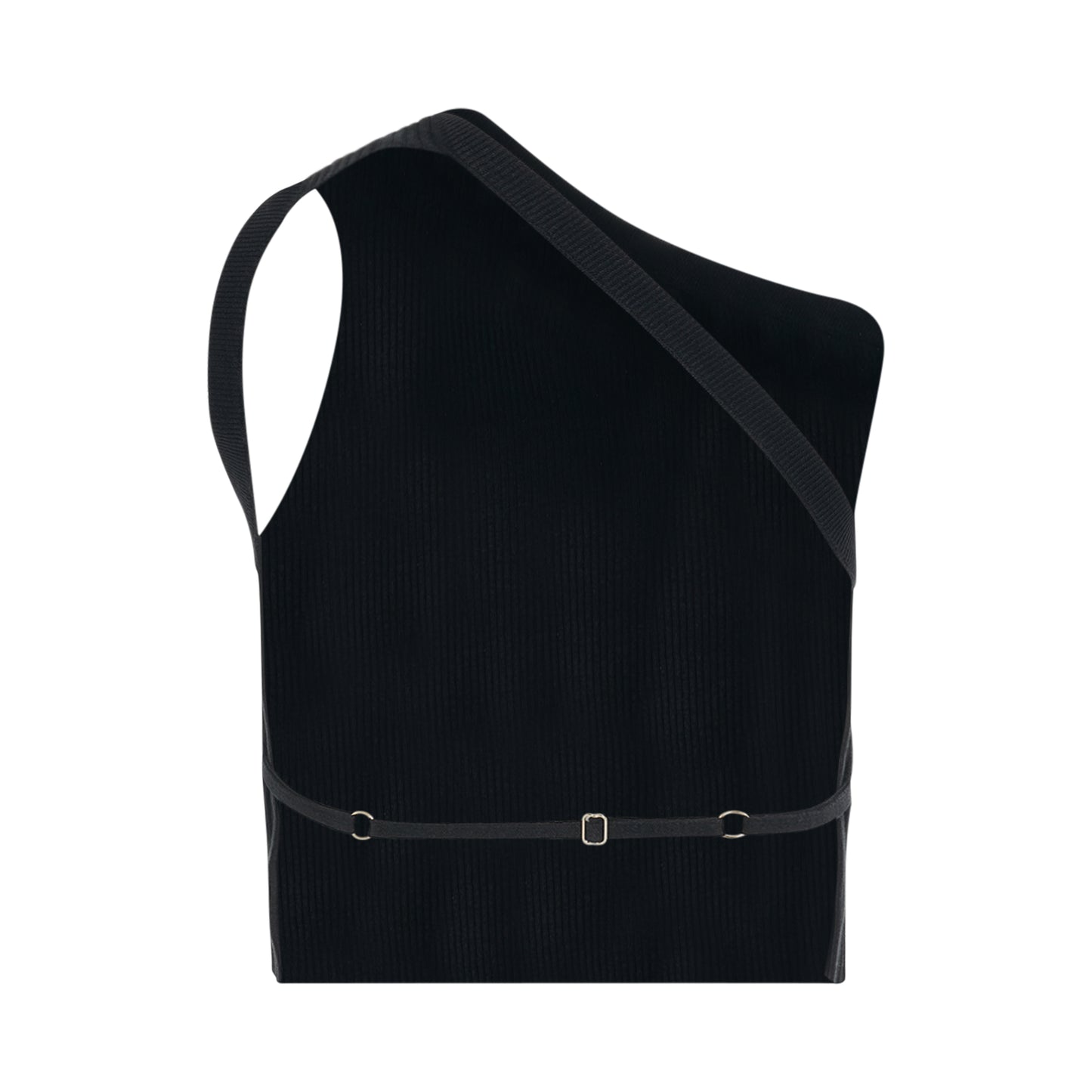 Ascu Asymmetric Crop Top in Black