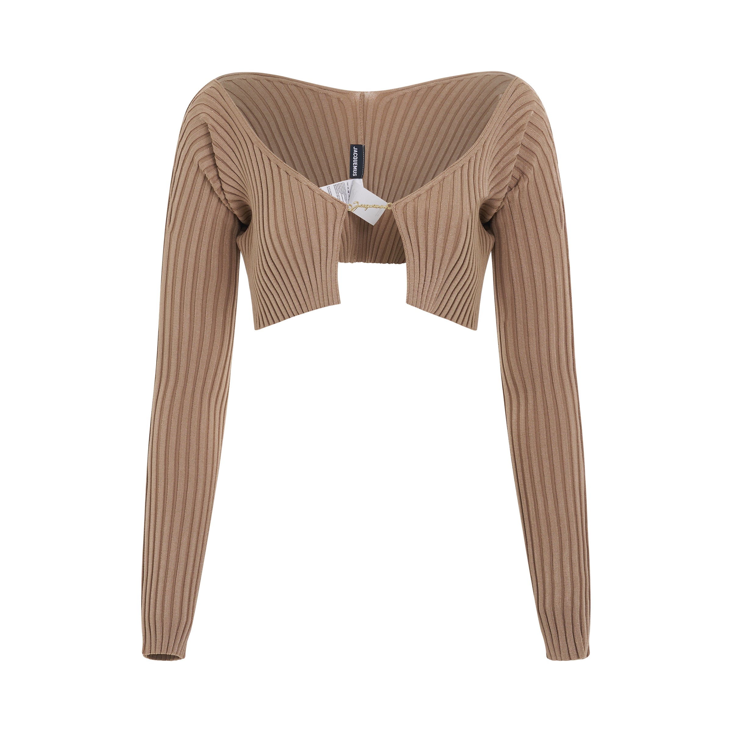 Pralu Micro Charm Cardigan in Light Brown 2