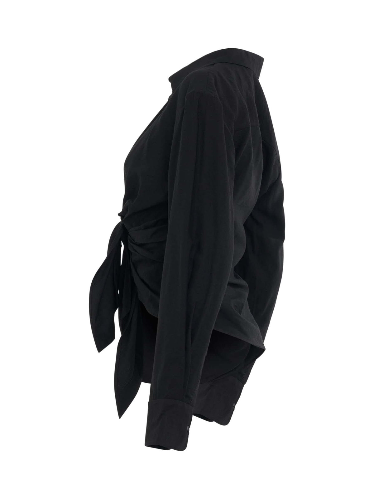 Bahia Tied Sash Shirt in Black