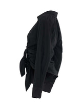 Bahia Tied Sash Shirt in Black