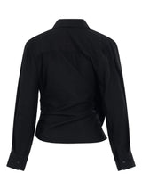 Bahia Tied Sash Shirt in Black