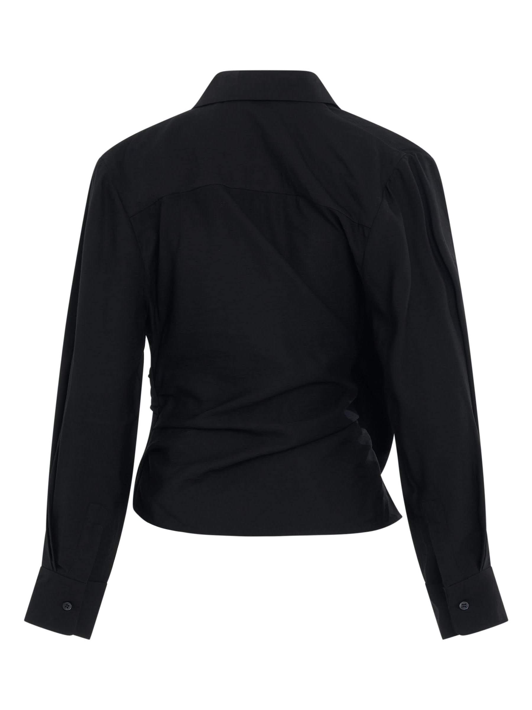 Bahia Tied Sash Shirt in Black