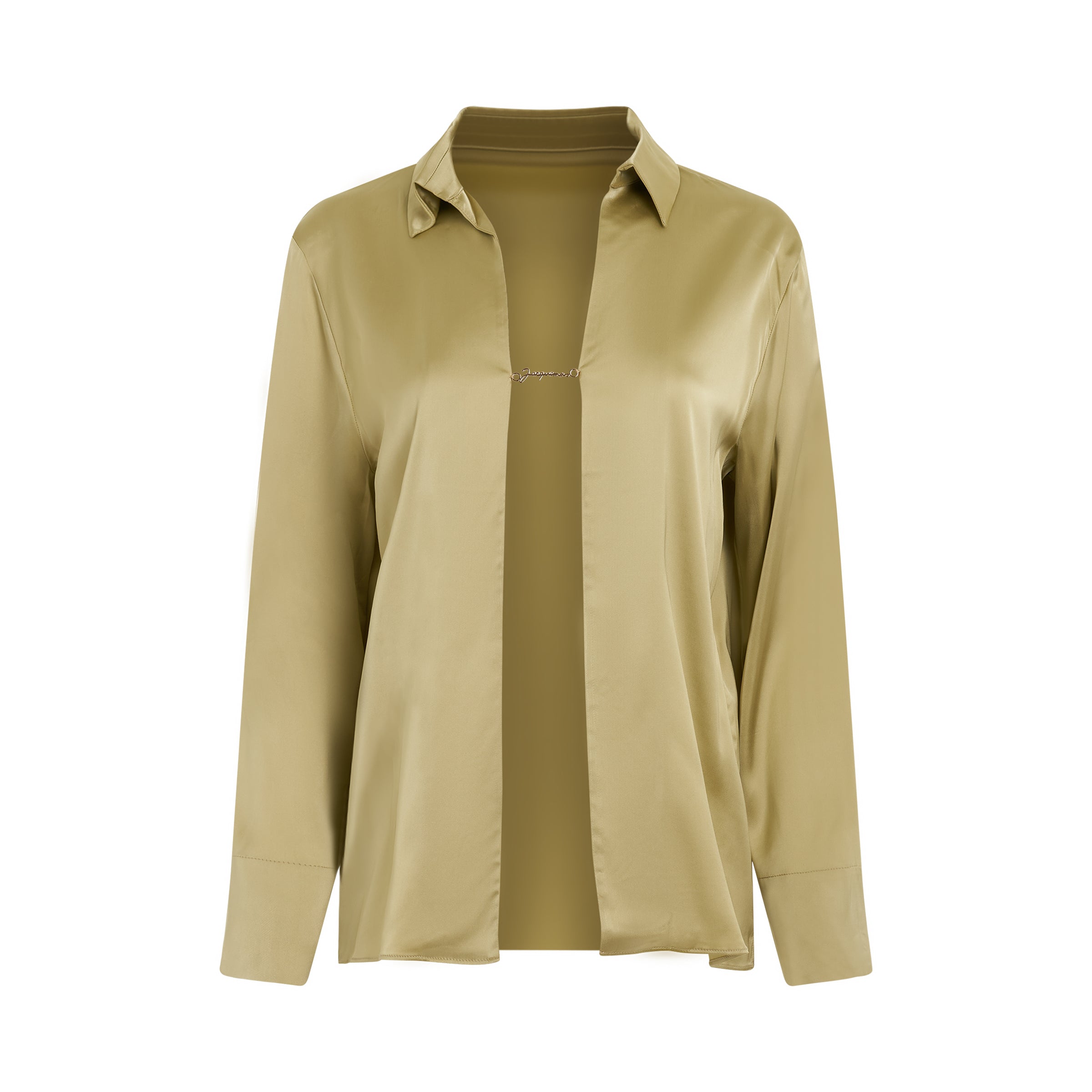 Notte Open Charm Shirt in Light Khaki