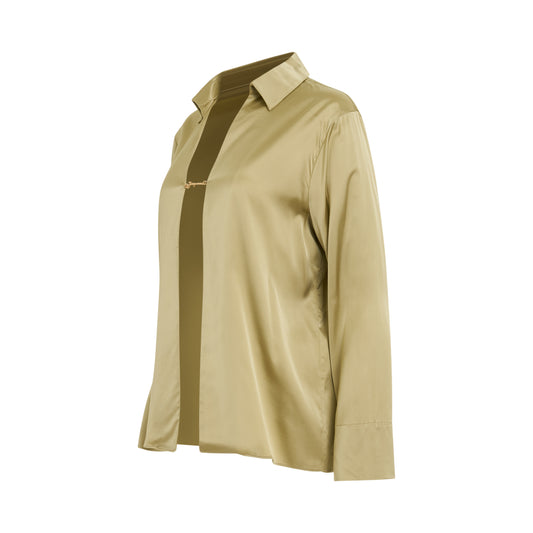 Notte Open Charm Shirt in Light Khaki