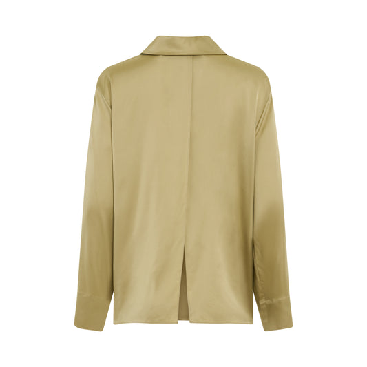 Notte Open Charm Shirt in Light Khaki