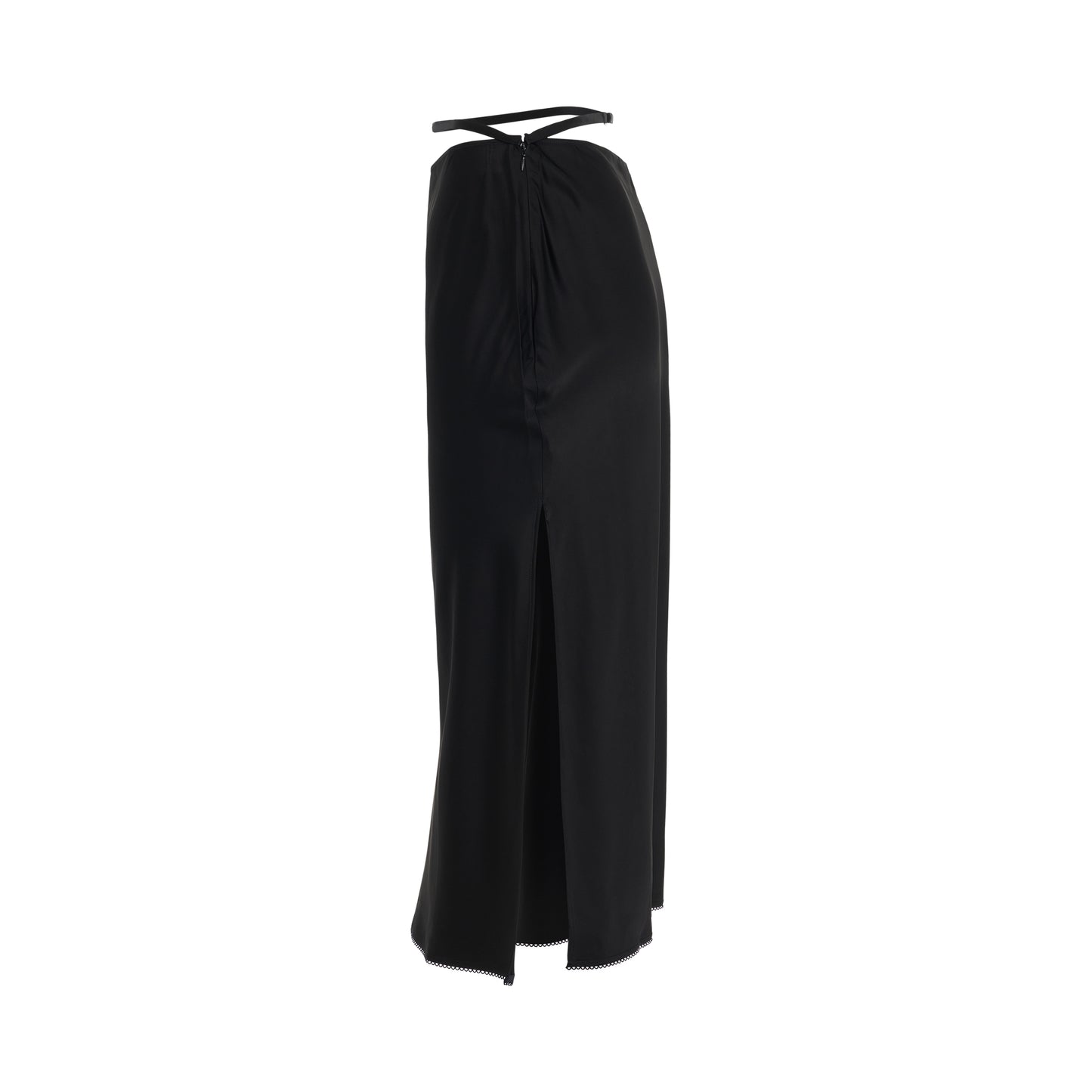 La Jupe Notte Suede Mini Skirt in Black