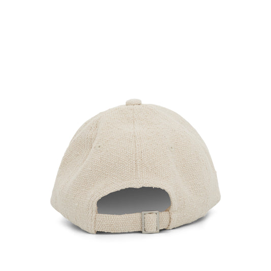 Jacquemus Signature Canvas Cap in Off-White