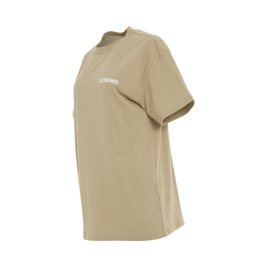 Jacquemus Logo T-Shirt in Light Khaki