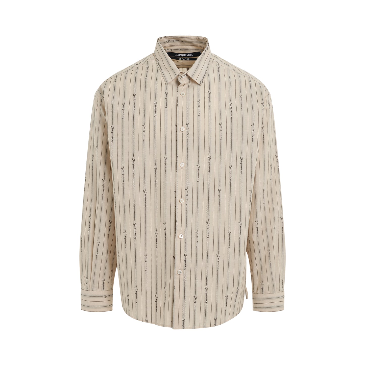 Simon Shirt in Jacquard Beige