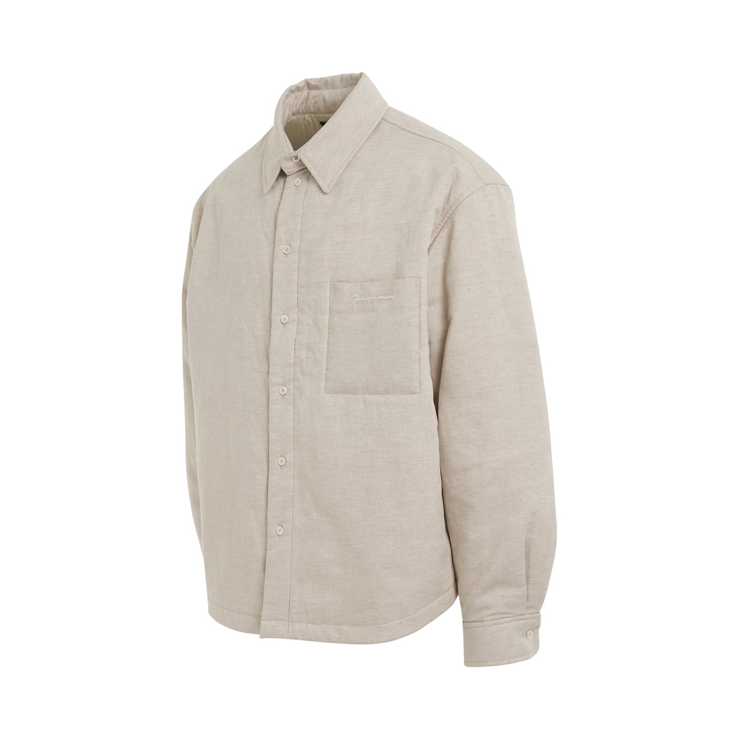 Boulanger Puffed Overshirt in Light Beige