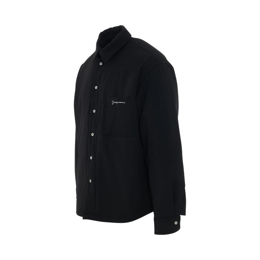 Boulanger Puffed Overshirt in Black