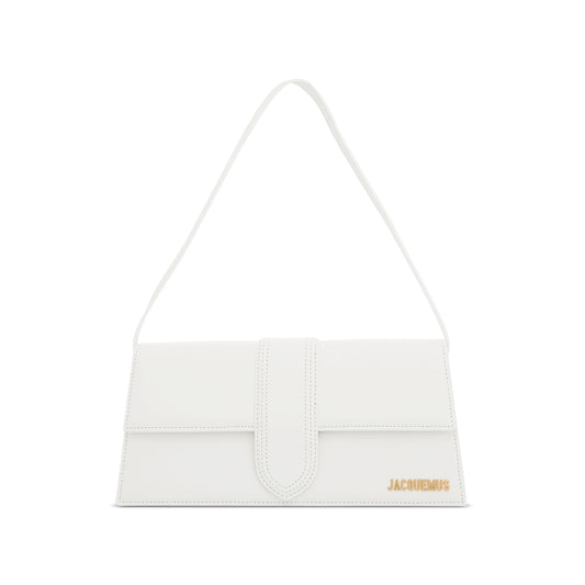 Le Bambino Long Leather Bag in White