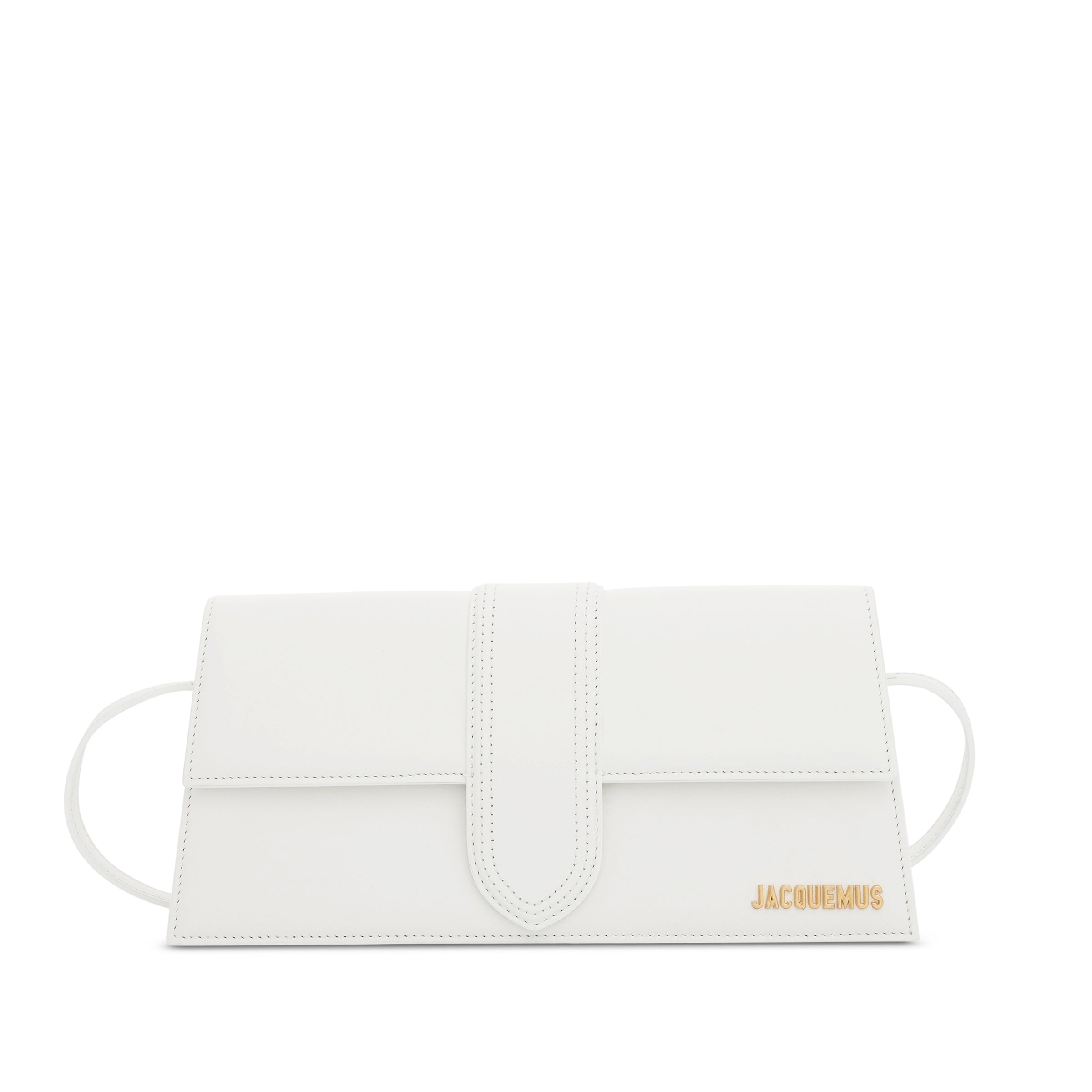 Le Bambino Long Leather Bag in White