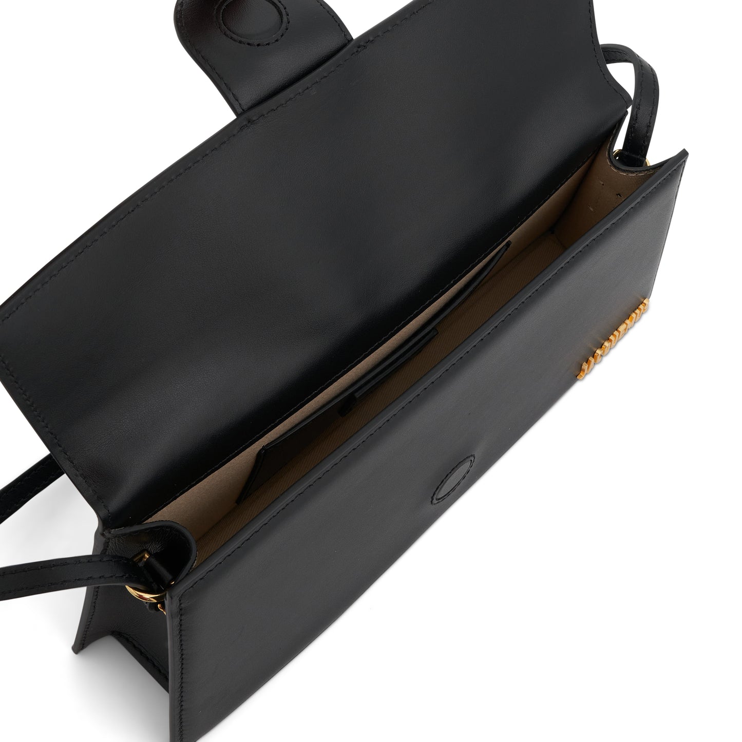 Le Bambino Long Leather Bag in Black