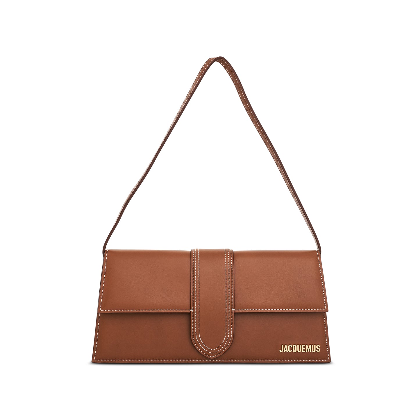 Le Bambino Long Leather Bag in Light Brown 2