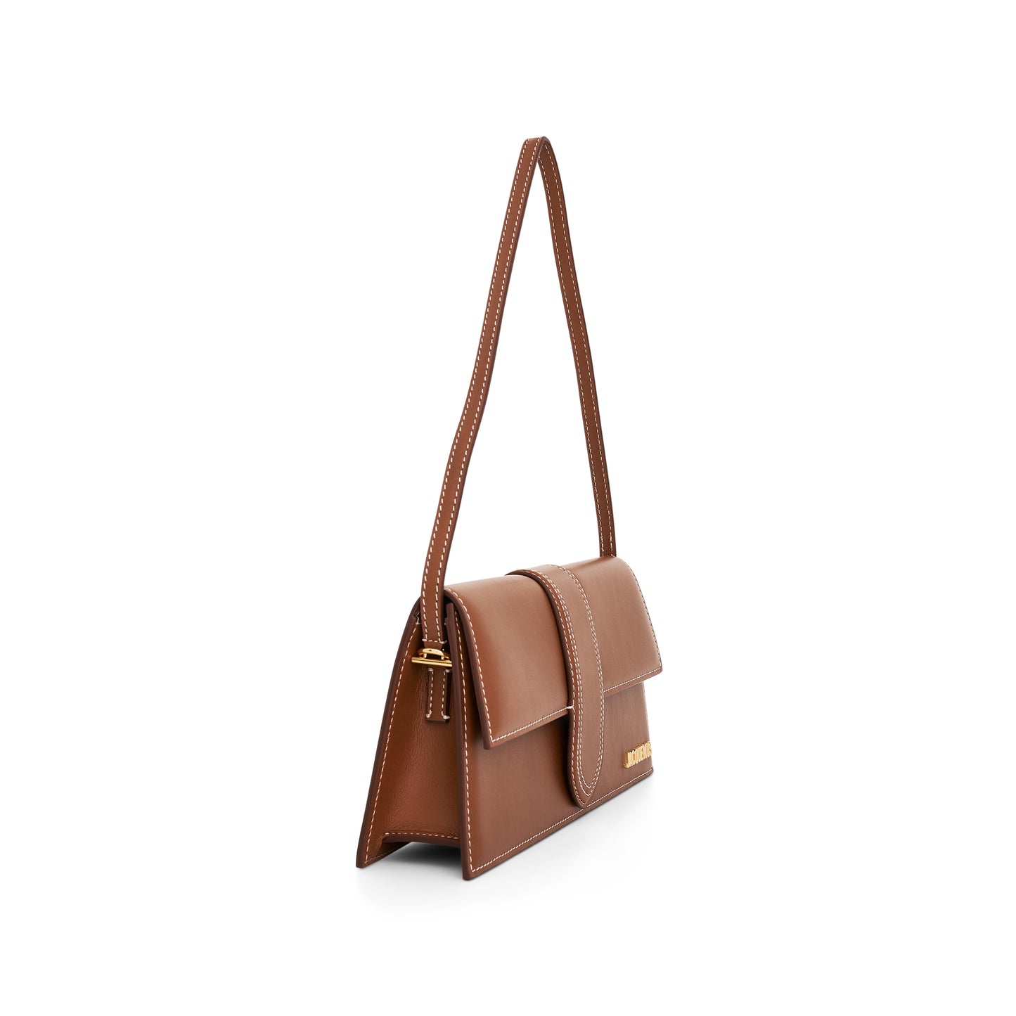 Le Bambino Long Leather Bag in Light Brown 2