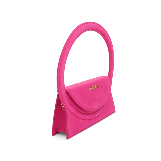 Le Sac Rond Circle Purse in Dark Pink