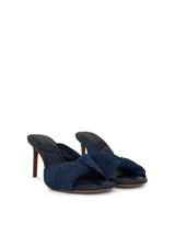Bagnu Twist Towel Mules in Blue Front View | JACQUEMUS