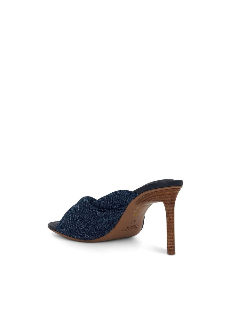 Bagnu Twist Towel Mules in Blue Back View | JACQUEMUS