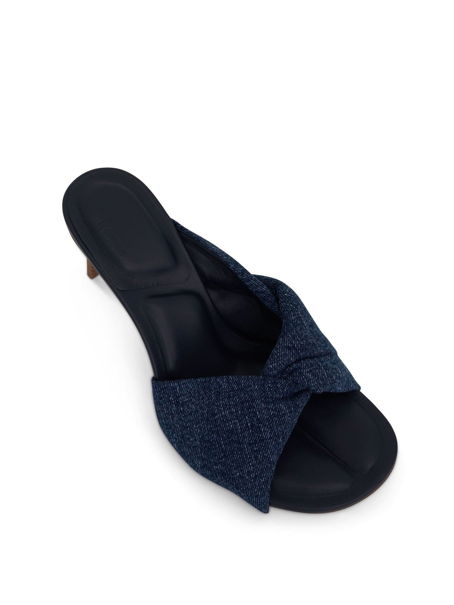 Bagnu Twist Towel Mules in Blue Top View | JACQUEMUS