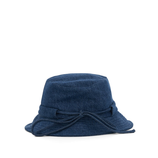 Bob Knotted Bucket Hat in Blue