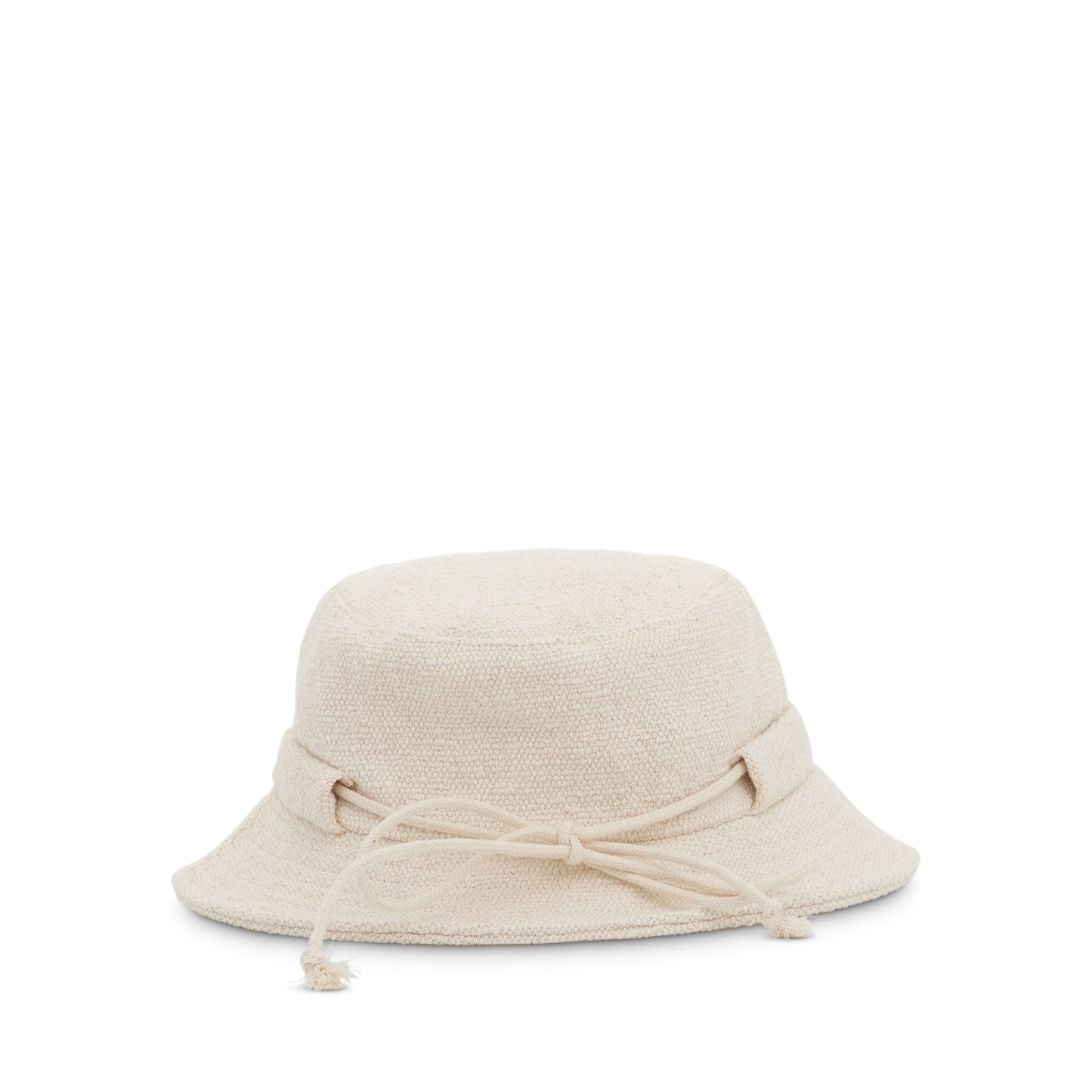 Bob Knotted Bucket Hat in Off-White