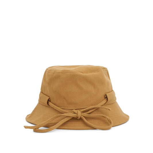 Gadjo Knotted Bucket Hat in Beige