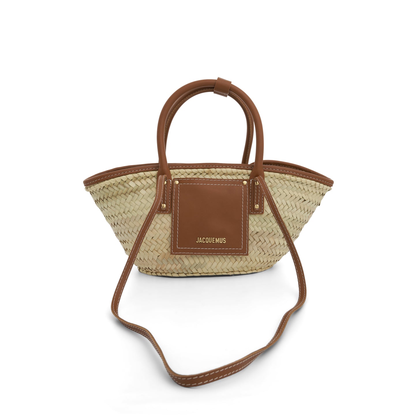 Le Petit Panier Soleil Straw & Leather Bag in Light Brown 2