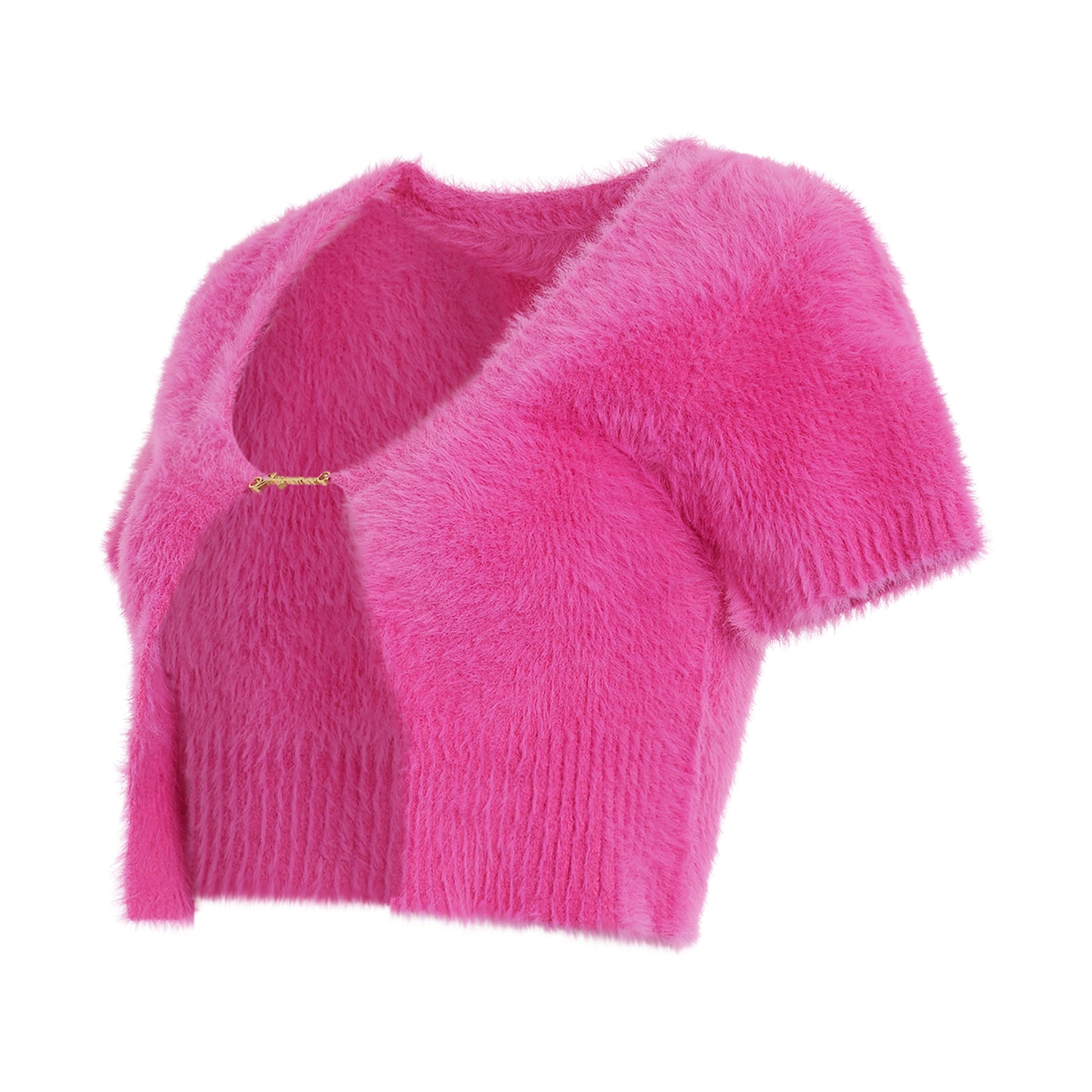 Neve Short Sleeved Charm Cardigan in Pink