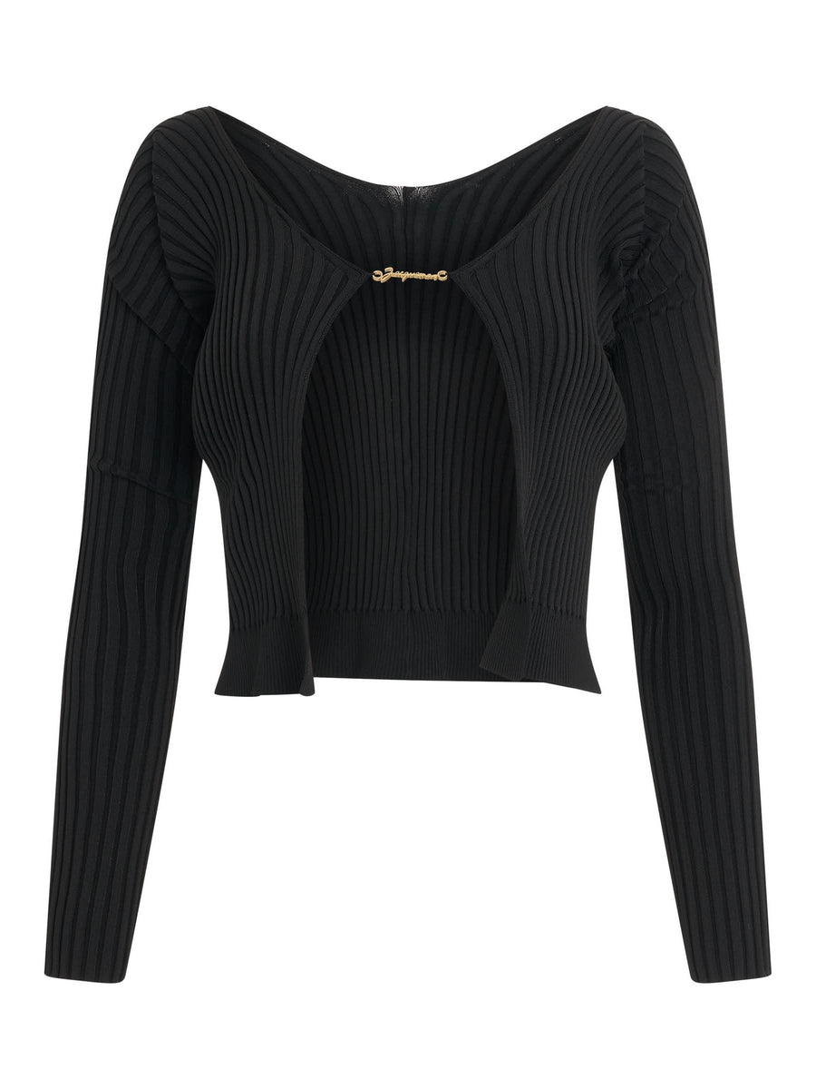 Pralu Longue Charm Cardigan in Black