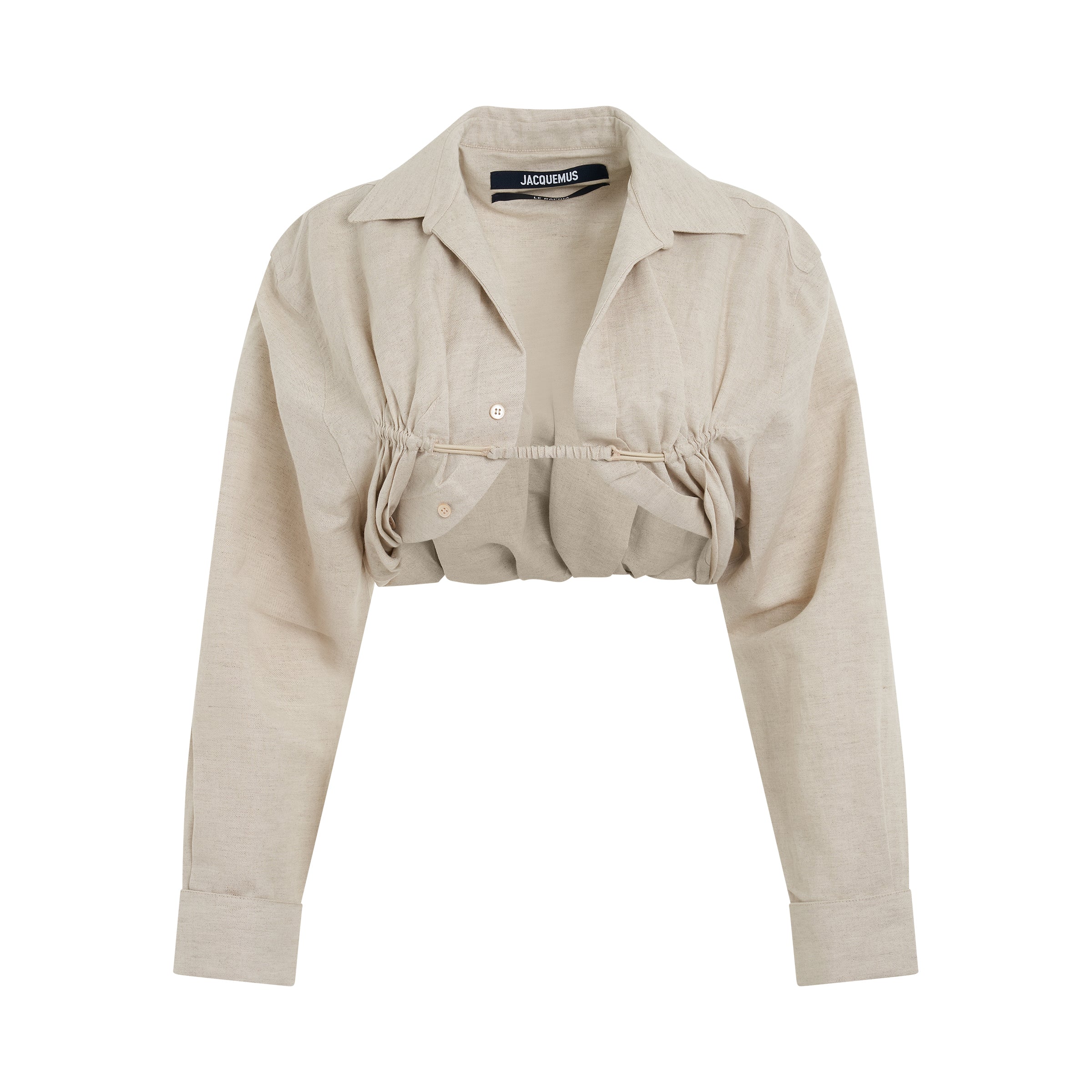 Machou Bolero Shirt in Light Beige