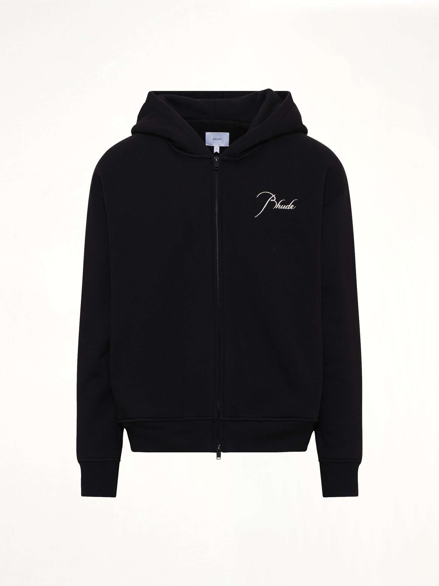 Classique Zip Up Hoodie in Black/White