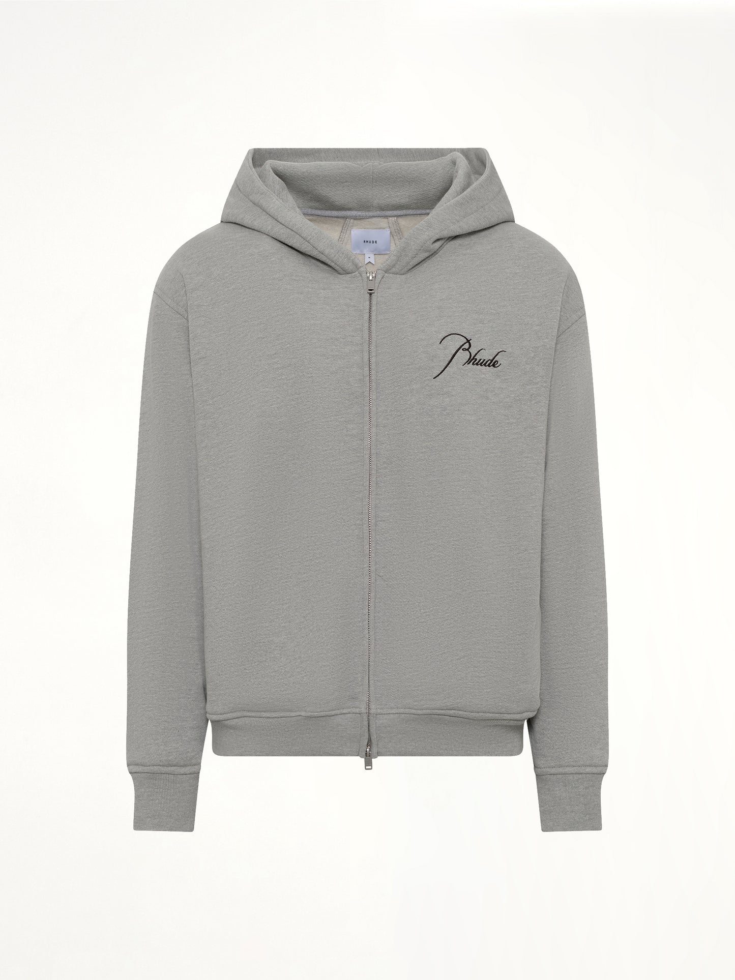 Classique Zip Up Hoodie in Heather Grey/Black