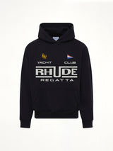 Rhude Regatta Club Hoodie in Vintage Black/White