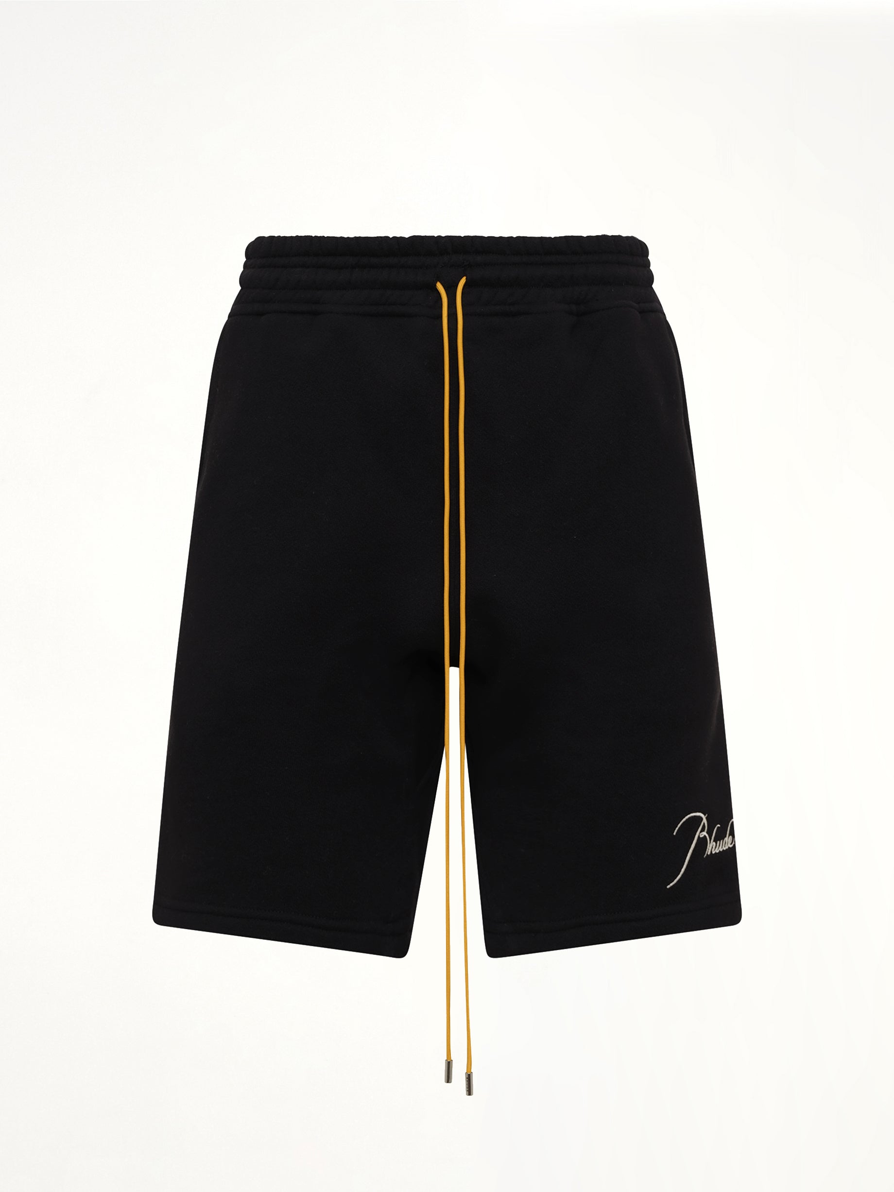 RHUDE Classique Sweatshorts in Black/White Product Photo from MARAIS