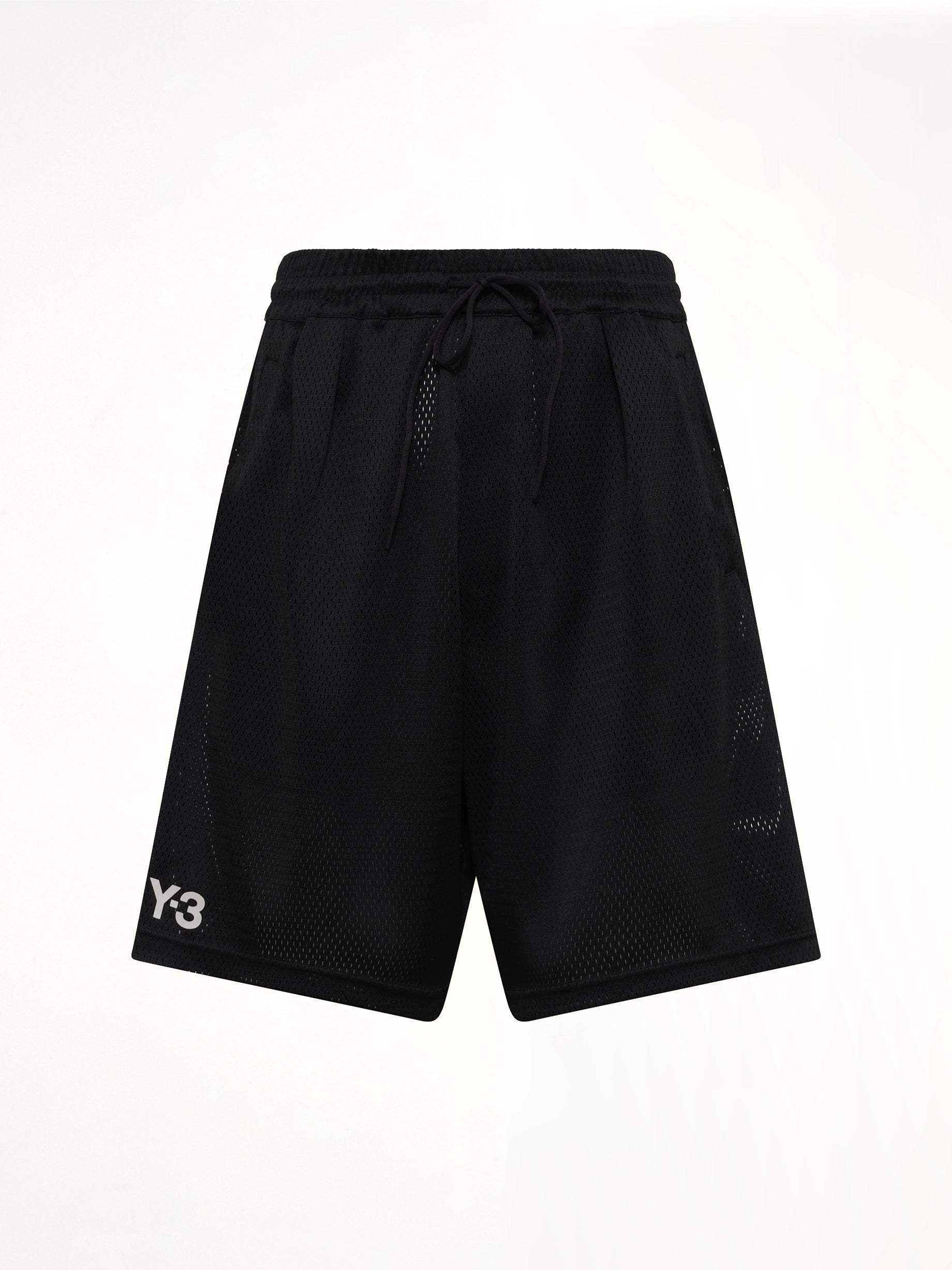 Y-3 Mesh Shorts in Black Product Photo from MARAIS
