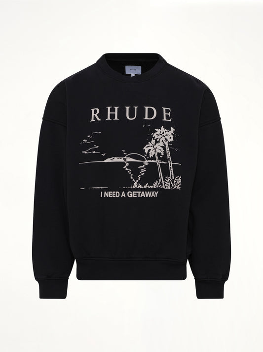 I Need A Getaway Sweatshirt in Vintage Black