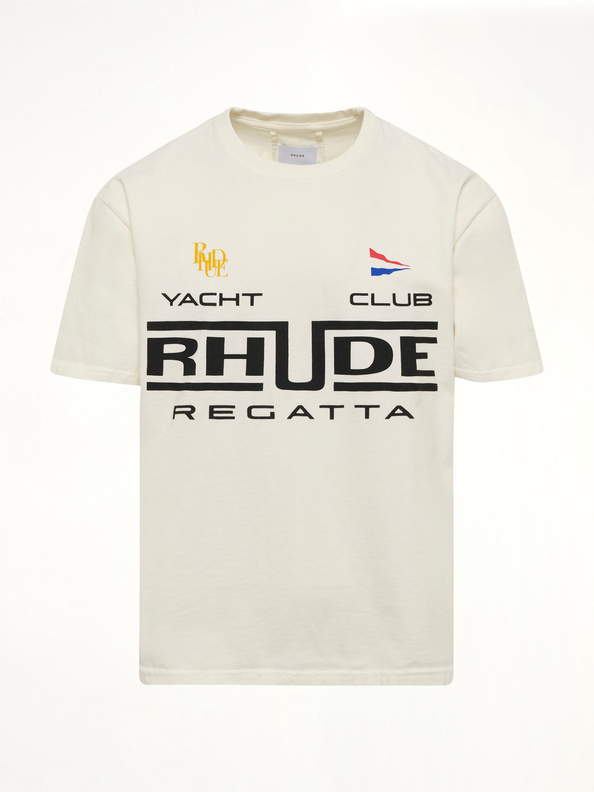 Rhude Regatta Club T-Shirt in Vintage White/Black