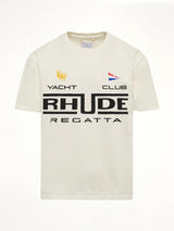 Rhude Regatta Club T-Shirt in Vintage White/Black