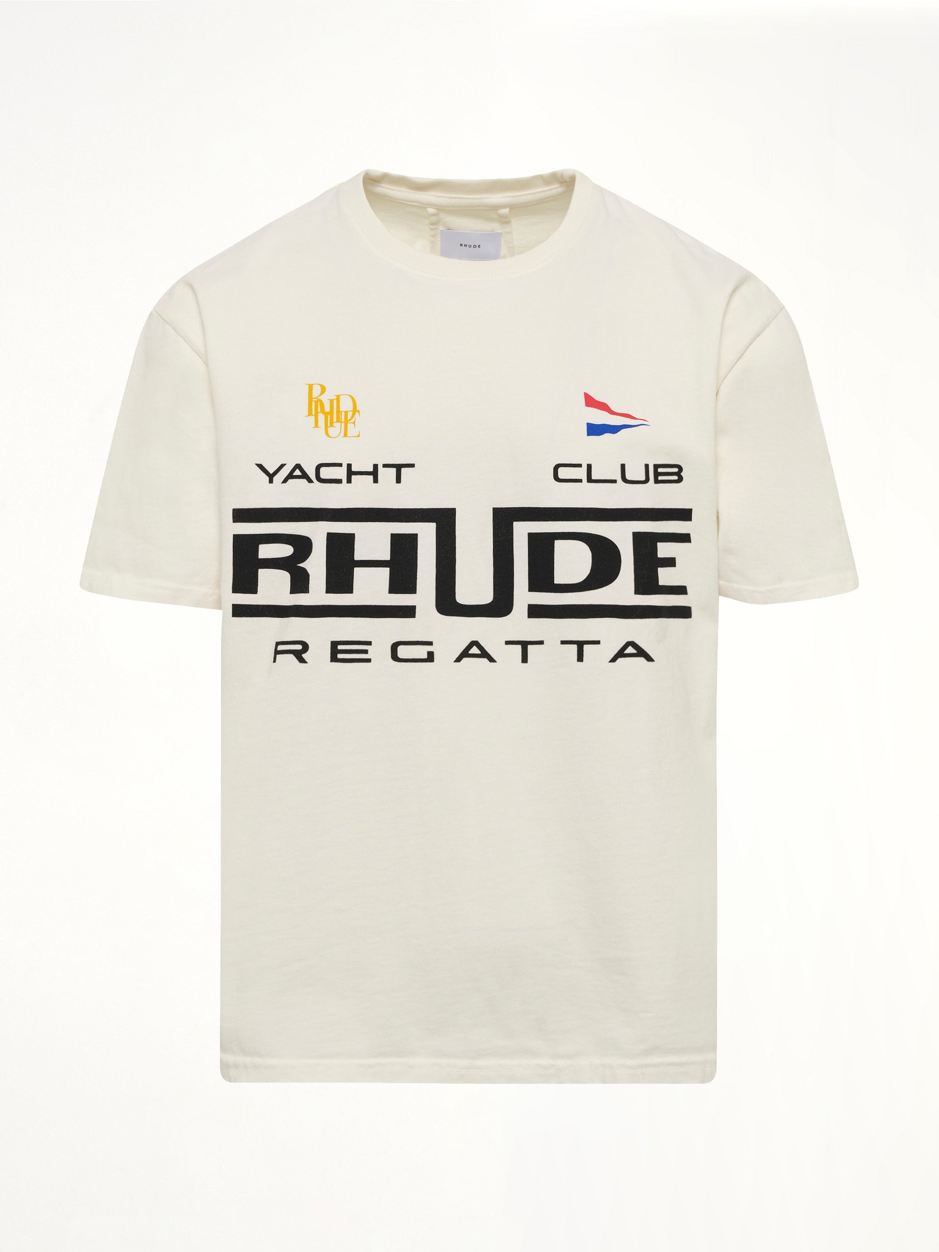 Rhude Regatta Club T-Shirt in Vintage White/Black