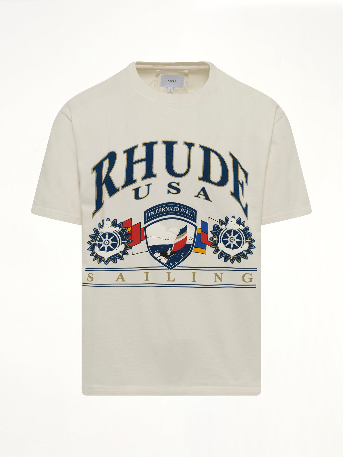 USA Sailing Icon T-Shirt in Vintage White
