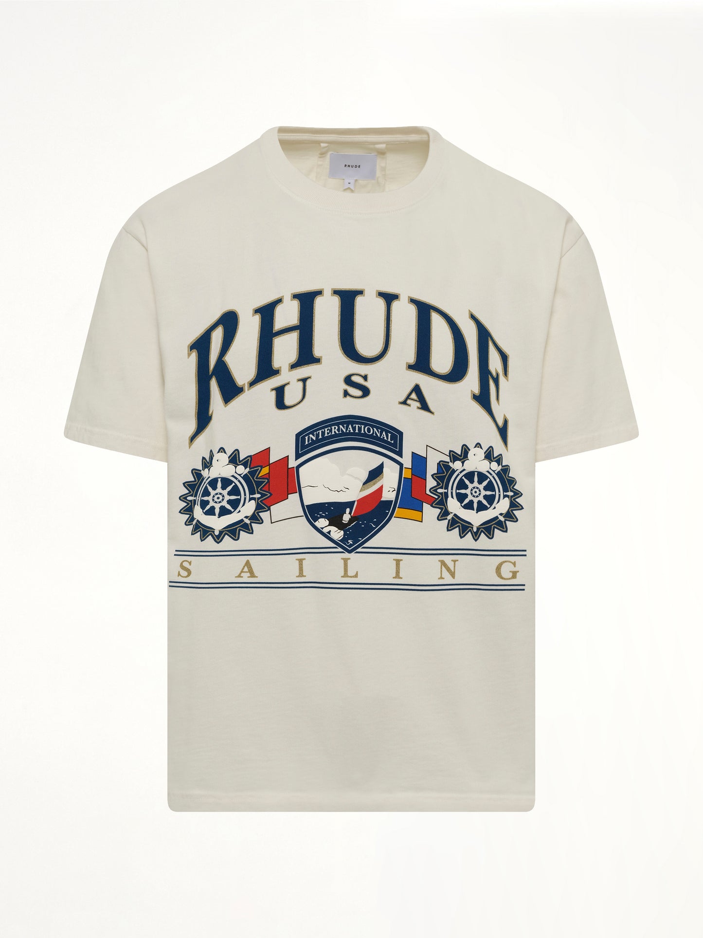 USA Sailing Icon T-Shirt in Vintage White