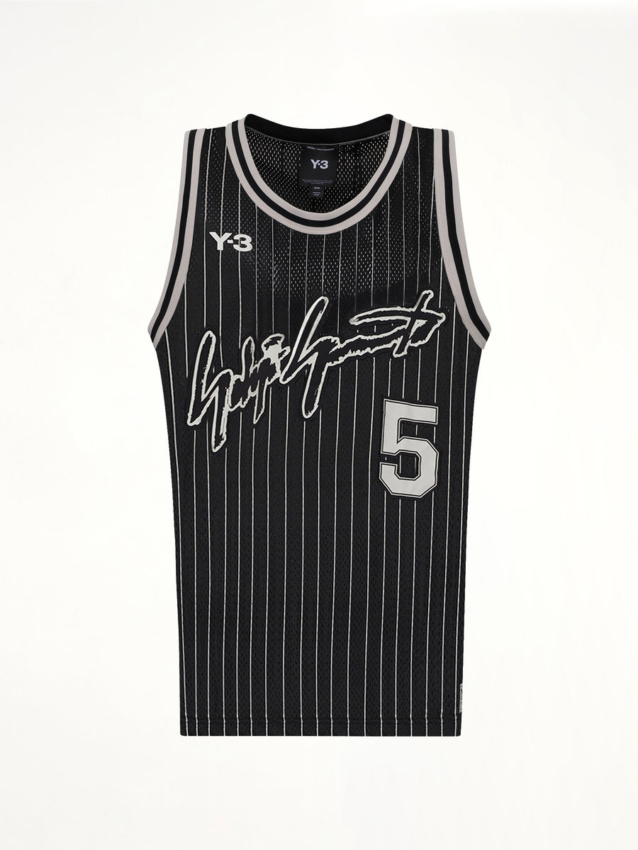 Elite 5 Basketball Jersey in Black
