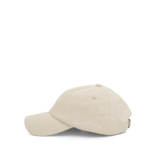 Signature Logo Baseball Cap in Off White