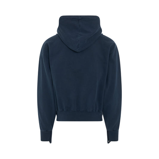 Camargue Clay Logo Hoodie in Dark Navy